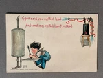 A/s E. Curtis, Tuck Valentine, Boy With Soldering Iron Fixes Boiler, Cr 1903. Fixed Price $7.50.