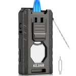 Kejiar Cigar Lighter, Torch 3 Jet Flame Butane Gray. Fixed Price $25.43.