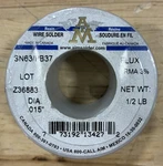 Aim SN63/PB37 Rma 3% .015" Diameter Wire Solder, 1/2- Lb. Spool (13427). Fixed Price $32.00.