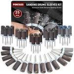 25PCS Sanding Drums Set 1/8IN Shank For Dremel Rotary Tool Various Grits. Fixed Price $39.99.