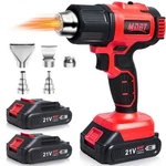 Heat Gun With Two 2.0 Ah Battery, 21V Cordless 5 Nozzle,max 1022. Fixed Price $238.99.