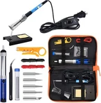 Soldering Iron Kit Electronics, 60W Adjustable Temperature Welding Tool, 5PCS.... Fixed Price $19.31.