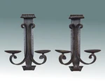 Global Views Wrought Iron Wall Candle Holders Gothic Sconces Lb Pair 15" Tall. Fixed Price $228.00.