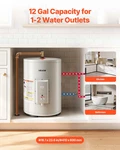 Vevor Gal Electric Point Of Use Water Heater 1600W 120V W/ Led Display. Fixed Price $192.99.