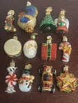 Old World Christmas Set 12 Ornaments Blown-glass Hand Painted By Artisans Box. Fixed Price $52.00.