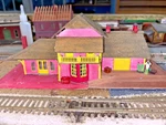 Built Up Ho Scale Victorian Station With 12 Volt Interior Illumination. Fixed Price $35.00.