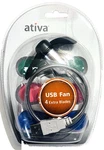 Ativa Portable Usb Fan 4 *black, Pink, Blue, Green* Blades W/adj. Metal Flex Arm. Fixed Price $8.98.