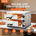 Vevor Electric Countertop Pizza Oven 12" Adjustable Temperature 0-120MIN Timer. Fixed Price $163.60.