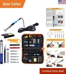Versatile 14-IN-1 Soldering Iron Kit With 60W Adjustable Heat For Precision Work. Fixed Price $25.99.