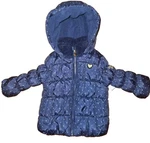 Kosh B'gosh Infant Girls Blue Heart Polka Puffer Jacket Size 12M Fleece. Fixed Price $17.99.
