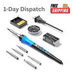 60W Soldering Iron Kit Adjustable Temp 200-450C 9 1 Welding Tool Set. Fixed Price $17.66.