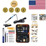 Elegant 60W Adjustable Temperature Soldering Iron Kit With 14 Essential Tools. Fixed Price $25.99.