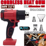 New Heat Gun For Milwaukee 18V Li-ion Battery 360W Hot Air Kit 4 Nozzles. Fixed Price $39.95.