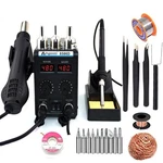 Mypouos 8586D 110V Solder Station, 2 In Lcd Dual Digital Display Smd Black. Fixed Price $65.72.