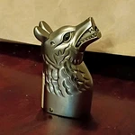 Silver Wolf Head Butane Torch Lighter Collectible Novelty Design. Fixed Price $35.00.