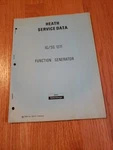 Service Data IG-1271/ SG-1271 Function Generator- Heathkit Technicians. Fixed Price $30.00.