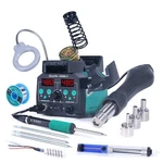 775W 2IN1 Digital Soldering Iron Station Hot Air Gun Rework Kit T12 Tip. Fixed Price $89.99.
