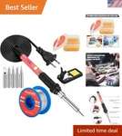 Soldering Iron Kit, 60W With 5PC Interchangeable Tips, 10-IN-1.... Fixed Price $22.37.