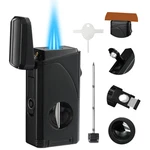 Bbsisgo All One Triple Jet Flame Butane Torch Lighter Built-in Cutter. Fixed Price $37.33.