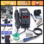 2-IN-1 Hot Air Rework & Soldering Iron Station, 10 Tips, 4 Nozzles, F/ C, Sleep. Fixed Price $139.99.