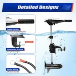 65LBS Heavy Duty Electric Outboard Motor Trolling Fishing Boat Engine 600W. Fixed Price $201.98.