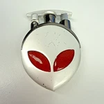 Silver Red Alien Head Up Novelty Collectible Lighter Smoking Accessory. Fixed Price $19.00.
