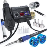 Wep 882D Soldering Iron Station 2-IN-1 Smd Hot Air Rework With Spools. Fixed Price $103.04.