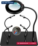 Soldering Helping Hands 10X Magnifying Glass With Light Stand Pcb Holder, Dr. Fixed Price $66.48.