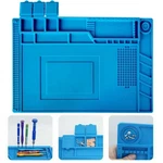 Phone Repair Silicone Pad Desk Heat Insulation Magnetic Work Mat Soldering Iron. Fixed Price $13.58.