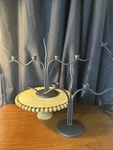 Heavy Global Views 2 Piece Black Cast-iron, Sheet Candle Holders Rare. Fixed Price $48.75.