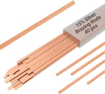 15% Silver Brazing Rods Aws BCUP-5 40 Sticks Solder Phos Copper. Fixed Price $60.99.