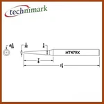 Hexacon HT479X Soldering Tip 3/16 Turned Down Sharp Conical For 22A, 26S, P2. Fixed Price $18.10.