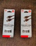 Ge Usb Extension Cable To Female 6FT Black 2 Pack. Fixed Price $5.07.