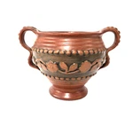 Weller Arts Crafts Jardiniere Double Handle Planter Floral Relief Pottery Us. Fixed Price $87.99.