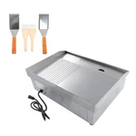 Findmall 22" Commercial Electric Griddle 1600W Countertop Half-flat Grill. Fixed Price $93.20.