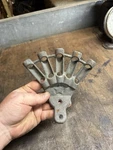 Vintage American Flag Pole Five 5 Way Cast Iron Holder Bracket Mount Star Usa. Fixed Price $59.99.
