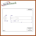 Hexacon HT371X Soldering Tip, Semi-chisel, Plug, 5/8" 3/16", For P200, 200H,. Fixed Price $57.84.