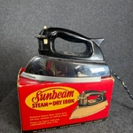 Vintage Sunbeam Steam Dry Iron S5A Tested Working W/ Original Box 1950S. Fixed Price $50.44.