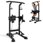 Vevor Pull Up Bar 330 Lbs Dip Station With H-shaped Stable Base & Back Pad. Fixed Price $129.90.