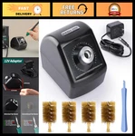Motorized Soldering Tip Cleaner With Infrared Sensor, Brass Wool Brushes, 12V Ad. Fixed Price $87.99.