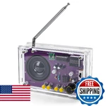 Radio With 2INCH Speaker And Acrylic Case, Diy Fm Soldering Project, Elect. Fixed Price $40.32.