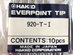 Hakko Soldering Tip 920-T-I (bag Of 9) Compatible Models: 920, 921, 922. Fixed Price $17.96.