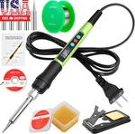 Soldering Iron Kit, 100W Led Digital Gun Kits With Ceramic Heater, Adjust. Fixed Price $25.22.