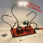Newacalox Magnetic Helping Hands Soldering Station 3X Magnifier Led Lamp Pcb Hol. Fixed Price $89.99.