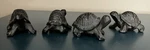 Cast Iron Turtles Name Tag Picture Holders Set Of 4. Fixed Price $29.00.