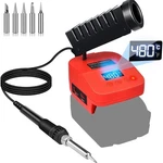 Cordless Soldering Iron Station For Milwaukee 18V Battery Digital Lcd 5 Tips Red. Fixed Price $45.00.