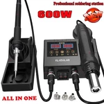2 1 Soldering Iron Rework Station Hot Air Gun Digital Weld Smd 600W Us. Fixed Price $36.99.