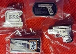 Glock Gun Shop Shot-show 4PC Collectible Hat Vest Lapel Range-bag Pins Nos Nip. Fixed Price $23.50.