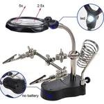 3.5X 12X Helping Hands Soldering Station Led Magnifier Third Tool. Fixed Price $11.89.