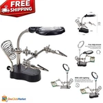 3.5X & 12X Hd Soldering Station - Precision Magnifier With Led Lights And Clips. Fixed Price $23.09.